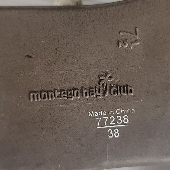 Montego Bay Club summer white t-strap toe sandals Women's Size 7.5 - Picture 8 of 9